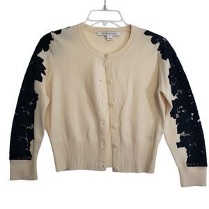 Diane von Furstenberg DVF Women's Small Wool Blend Cardigan Sweater
